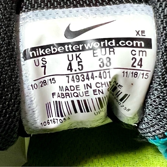 Nike Zoom Pegasus 32 Blue Orange Sneakers women size 7 - Picture 10 of 11